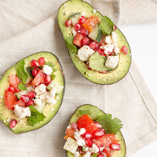 aguacates con verduras para perder peso